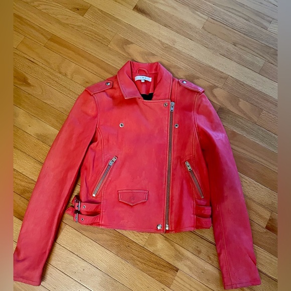 IRO Jackets & Blazers - IRO Vibrant Red Leather Jacket